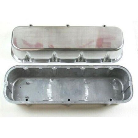 Bous Performance Tall Aluminum Smooth Valve Cover for 1965-95 BBC 396-502 without Hole, Polished - BPE-2101 E41111P